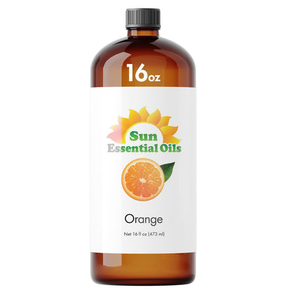 Sun Essential Oils - Lemon Essential Oil 16 oz for Cleaning, Diffuser, Humidifier & Aromatherapy Body Massage, Lemon Fragrance Scent for Home Candle Making