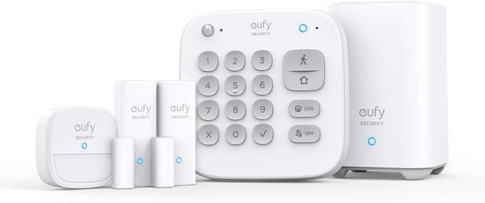 eufy Security 5-Piece Home Alarm Kit, Home Security System, Keypad, Motion Sensor, 2 Entry Sensors, Home Alarm System, Control from The App, Links with eufyCam, Optional 24/7 Protection