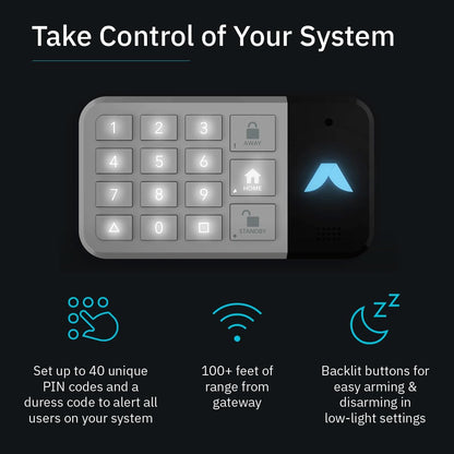 abode Keypad 2 | Arm & Disarm Your System | Detect Motion | Get Your System Status at A Glance | Requires Hub