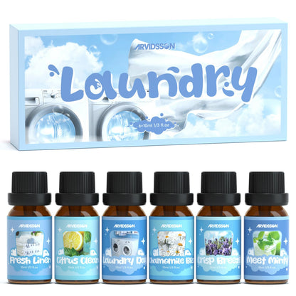 Hotel Diffuser Oils Gift Set, ARVIDSSON Luxury Fragrance Oil Blend, Hotel Scent Essential Oils for Diffuser, Jasmine & Mint, White Tea, Citrus Bliss, M-Way, Fancy Lobby, Gift for Women and Men