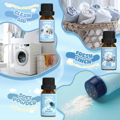 Hotel Diffuser Oils Gift Set, ARVIDSSON Luxury Fragrance Oil Blend, Hotel Scent Essential Oils for Diffuser, Jasmine & Mint, White Tea, Citrus Bliss, M-Way, Fancy Lobby, Gift for Women and Men