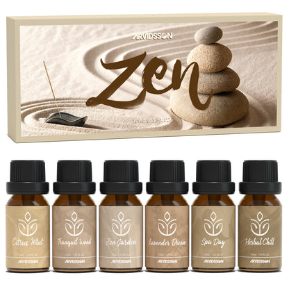 Hotel Diffuser Oils Gift Set, ARVIDSSON Luxury Fragrance Oil Blend, Hotel Scent Essential Oils for Diffuser, Jasmine & Mint, White Tea, Citrus Bliss, M-Way, Fancy Lobby, Gift for Women and Men