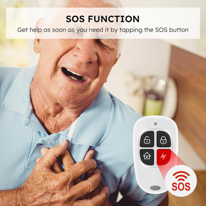 WiFi Door Alarm System, Wireless DIY Smart Home Security System, with Phone APP Alert, 8 Pieces-Kit (Alarm Siren, Door Window Sensor, Remote), Work with Alexa, for House, Apartment, by tolviviov