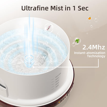 ASAKUKI Essential Oil Diffuser 500ml, Ultrasonic Aromatherapy Humidifier with Remote Control, 7 LED Colors, Timer & Auto-Off, Large Room Diffuser