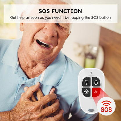 WiFi Door Alarm System, Wireless DIY Smart Home Security System, with Phone APP Alert, 8 Pieces-Kit (Alarm Siren, Door Window Sensor, Remote), Work with Alexa, for House, Apartment, by tolviviov