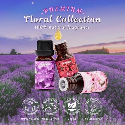 Hotel Diffuser Oils Gift Set, ARVIDSSON Luxury Fragrance Oil Blend, Hotel Scent Essential Oils for Diffuser, Jasmine & Mint, White Tea, Citrus Bliss, M-Way, Fancy Lobby, Gift for Women and Men