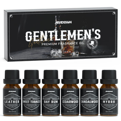 Hotel Diffuser Oils Gift Set, ARVIDSSON Luxury Fragrance Oil Blend, Hotel Scent Essential Oils for Diffuser, Jasmine & Mint, White Tea, Citrus Bliss, M-Way, Fancy Lobby, Gift for Women and Men