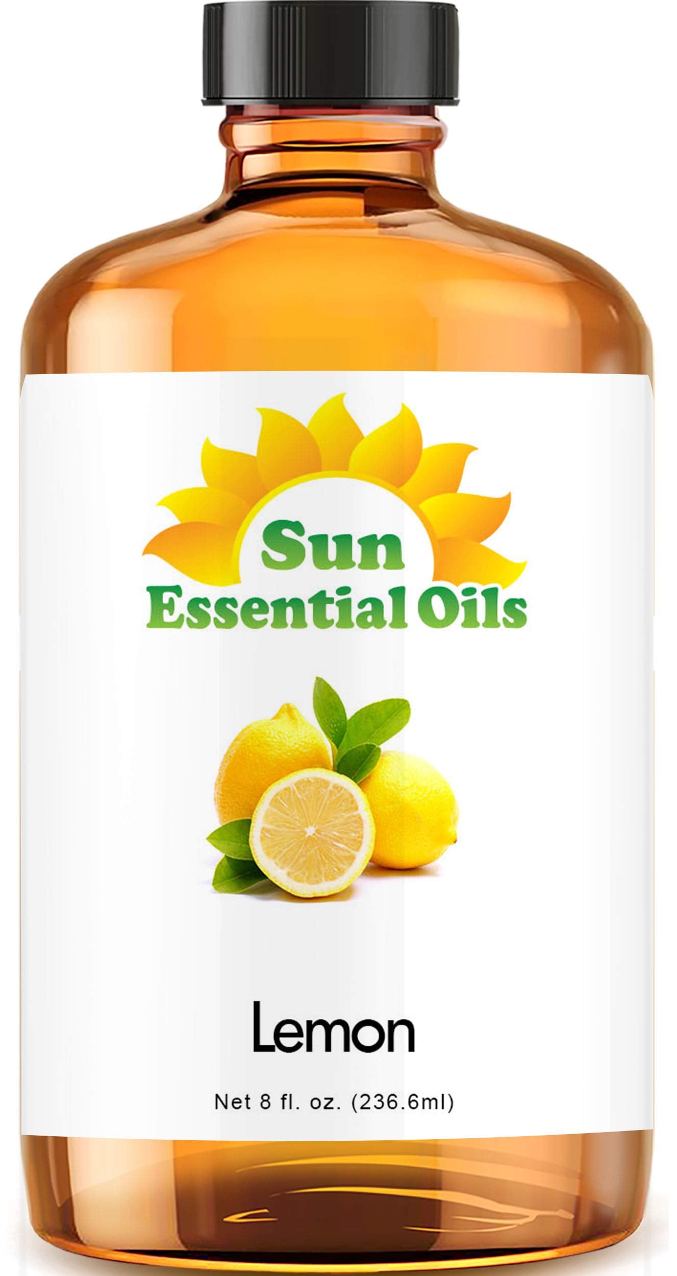 Sun Essential Oils - Lemon Essential Oil 16 oz for Cleaning, Diffuser, Humidifier & Aromatherapy Body Massage, Lemon Fragrance Scent for Home Candle Making
