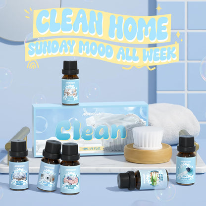 Hotel Diffuser Oils Gift Set, ARVIDSSON Luxury Fragrance Oil Blend, Hotel Scent Essential Oils for Diffuser, Jasmine & Mint, White Tea, Citrus Bliss, M-Way, Fancy Lobby, Gift for Women and Men