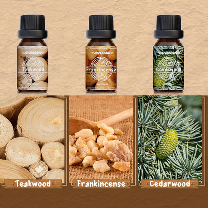 Hotel Diffuser Oils Gift Set, ARVIDSSON Luxury Fragrance Oil Blend, Hotel Scent Essential Oils for Diffuser, Jasmine & Mint, White Tea, Citrus Bliss, M-Way, Fancy Lobby, Gift for Women and Men