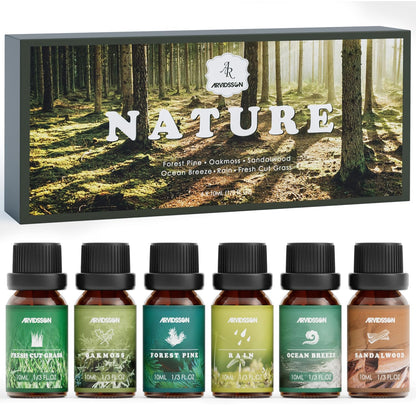 Hotel Diffuser Oils Gift Set, ARVIDSSON Luxury Fragrance Oil Blend, Hotel Scent Essential Oils for Diffuser, Jasmine & Mint, White Tea, Citrus Bliss, M-Way, Fancy Lobby, Gift for Women and Men