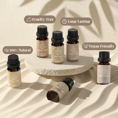 Hotel Diffuser Oils Gift Set, ARVIDSSON Luxury Fragrance Oil Blend, Hotel Scent Essential Oils for Diffuser, Jasmine & Mint, White Tea, Citrus Bliss, M-Way, Fancy Lobby, Gift for Women and Men