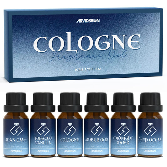 Hotel Diffuser Oils Gift Set, ARVIDSSON Luxury Fragrance Oil Blend, Hotel Scent Essential Oils for Diffuser, Jasmine & Mint, White Tea, Citrus Bliss, M-Way, Fancy Lobby, Gift for Women and Men