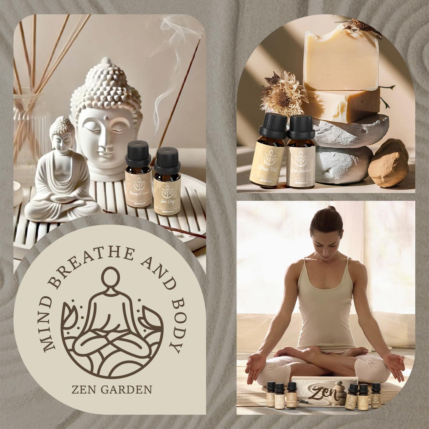 Hotel Diffuser Oils Gift Set, ARVIDSSON Luxury Fragrance Oil Blend, Hotel Scent Essential Oils for Diffuser, Jasmine & Mint, White Tea, Citrus Bliss, M-Way, Fancy Lobby, Gift for Women and Men